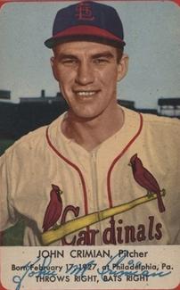 1953 Hunter Wieners St. Louis Cardinals #NNO John Crimian Front