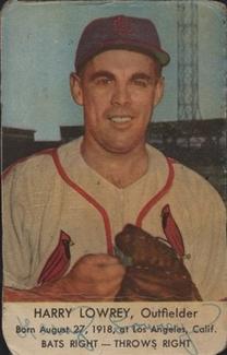 1953 Hunter Wieners St. Louis Cardinals #NNO Harry Lowrey Front