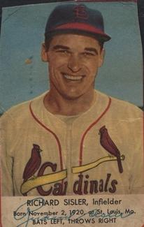 1953 Hunter Wieners St. Louis Cardinals #NNO Richard Sisler Front