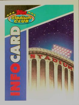 1993 Stadium Club - Info Cards #NNO Info Card: Special Cards Series 1 Front