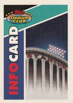 1993 Stadium Club - Info Cards #NNO Info Card: Master Photos Series 1 Front