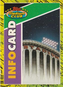 1993 Stadium Club - Info Cards #NNO Info Card: 1993 Stadium Club Baseball Front
