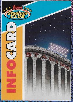 1993 Stadium Club - Info Cards #NNO Info Card: Master Photos Series 2 Front
