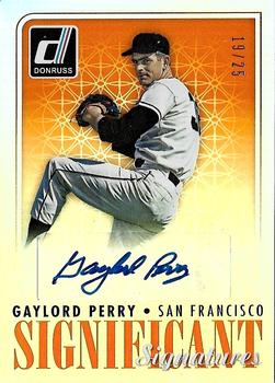 2016 Donruss - Significant Signatures Orange #SIG-GP Gaylord Perry Front