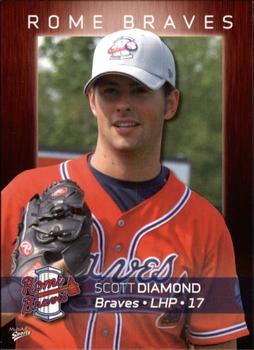 2008 MultiAd Rome Braves #9 Scott Diamond Front