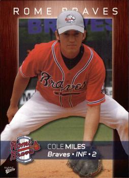 2008 MultiAd Rome Braves #22 Cole Miles Front
