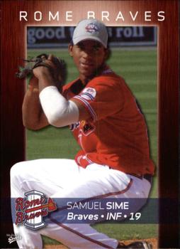 2008 MultiAd Rome Braves #29 Samuel Sime Front