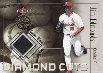 2001 Fleer Authority - Diamond Cuts Memorabilia #NNO Jim Edmonds Front
