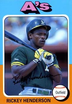 1991 Baseball Cards Presents Superstar and Rookie Special Repli-Cards #4 Rickey Henderson Front