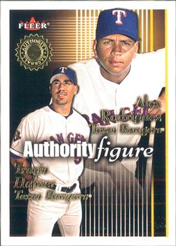 2001 Fleer Authority - Authority Figure #13 AF Alex Rodriguez / Travis Hafner  Front