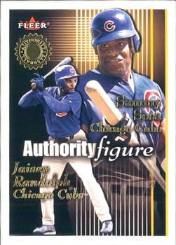 2001 Fleer Authority - Authority Figure #20 AF Sammy Sosa / Jaisen Randolph  Front