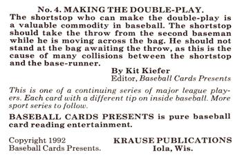 1992 Baseball Cards Presents Sports Card Boom Repli-Cards #4 Cal Ripken Jr. Back