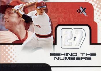 2001 Fleer E-X - Behind the Numbers Game Jersey #NNO Carlton Fisk Front
