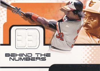 2001 Fleer E-X - Behind the Numbers Game Jersey #NNO Eddie Murray Front
