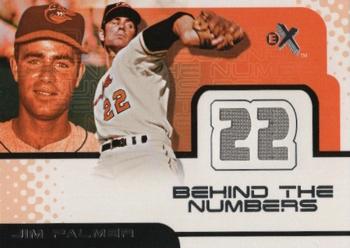 2001 Fleer E-X - Behind the Numbers Game Jersey #NNO Jim Palmer Front