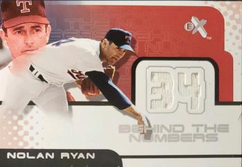 2001 Fleer E-X - Behind the Numbers Game Jersey #NNO Nolan Ryan Front