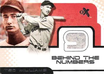 2001 Fleer E-X - Behind the Numbers Game Jersey #NNO Ted Williams Front
