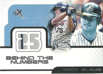 2001 Fleer E-X - Behind the Numbers Game Jersey #NNO Troy Glaus Front