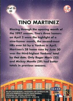 1998 Ultra - Big Shots #13BS Tino Martinez Back