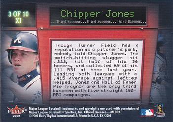 2001 Fleer E-X - E-Xtra Innings #3XI Chipper Jones  Back