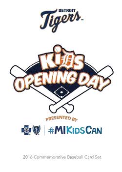 2016 Detroit Tigers Kids Opening Day #NNO Kids Opening Day Front
