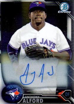 2016 Bowman - Chrome Prospect Autographs #CPA-AA Anthony Alford Front