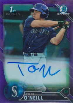 2016 Bowman - Chrome Prospect Autographs Purple Refractor #CPA-TO Tyler O'Neill Front