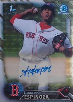 2016 Bowman - Chrome Prospect Autographs Superfractor #CPA-AE Anderson Espinoza Front