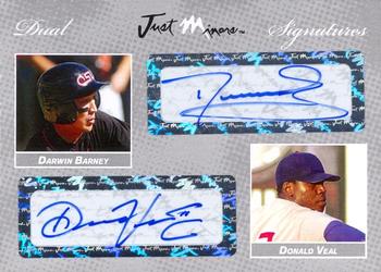 2008 Just Autographs - Dual Signatures Silver #DSS08.008 Darwin Barney / Donald Veal Front