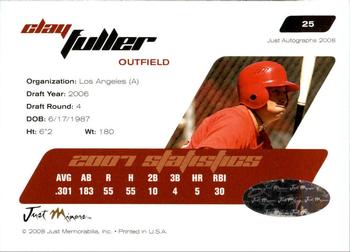 2008 Just Autographs - Signatures #25 Clay Fuller Back