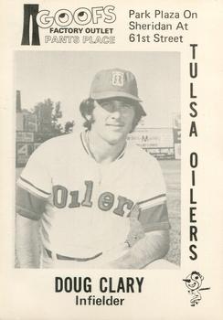 1976 Goof's Pants Tulsa Oilers #5 Doug Clarey Front
