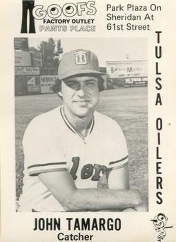 1976 Goof's Pants Tulsa Oilers #11 John Tamargo Front