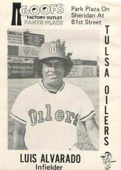 1976 Goof's Pants Tulsa Oilers #14 Luis Alvarado Front