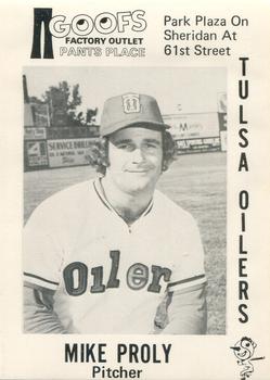 1976 Goof's Pants Tulsa Oilers #16 Mike Proly Front