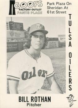 1976 Goof's Pants Tulsa Oilers #17 Bill Rothan Front