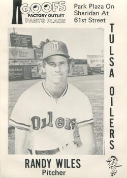 1976 Goof's Pants Tulsa Oilers #22 Randy Wiles Front