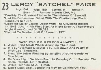 1976 Goof's Pants Tulsa Oilers #23 Satchel Paige Back