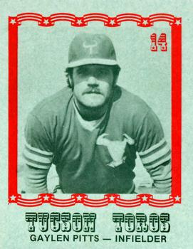 1976 Caruso Tucson Toros #14 Gaylen Pitts Front