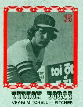 1976 Caruso Tucson Toros #15 Craig Mitchell Front