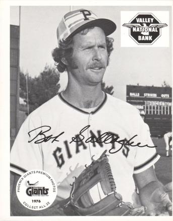 1976 Valley National Bank Phoenix Giants #NNO Bob Gallagher Front