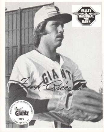 1976 Valley National Bank Phoenix Giants #NNO Frank Ricelli Front