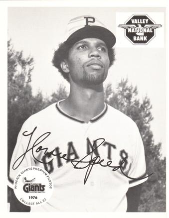 1976 Valley National Bank Phoenix Giants #NNO Horace Speed Front