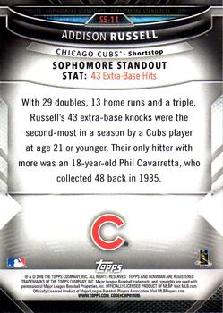 2016 Bowman - Sophomore Standouts #SS-11 Addison Russell Back