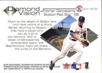 2001 Fleer Focus - Diamond Vision #2DV Nomar Garciaparra  Back