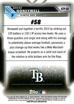 2016 Bowman - Bowman Scouts' Top 100 #BTP-58 Brent Honeywell Back