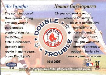1998 Ultra - Double Trouble #16DT Nomar Garciaparra / Mo Vaughn Back