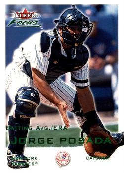2001 Fleer Focus - Green #159 Jorge Posada Front