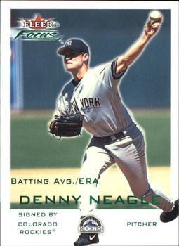 2001 Fleer Focus - Green #170 Denny Neagle Front