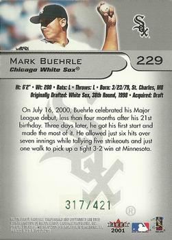 2001 Fleer Focus - Green #229 Mark Buehrle Back