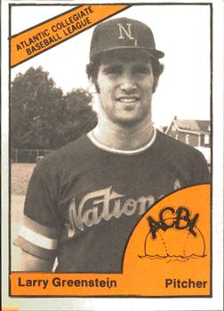 1977 TCMA Atlantic Collegiate Baseball League #NNO Larry Greenstein Front